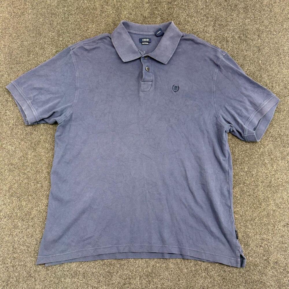 IZOD Polo Shirt Mens XL Purple Golf Pullover Collared Sports Shirt